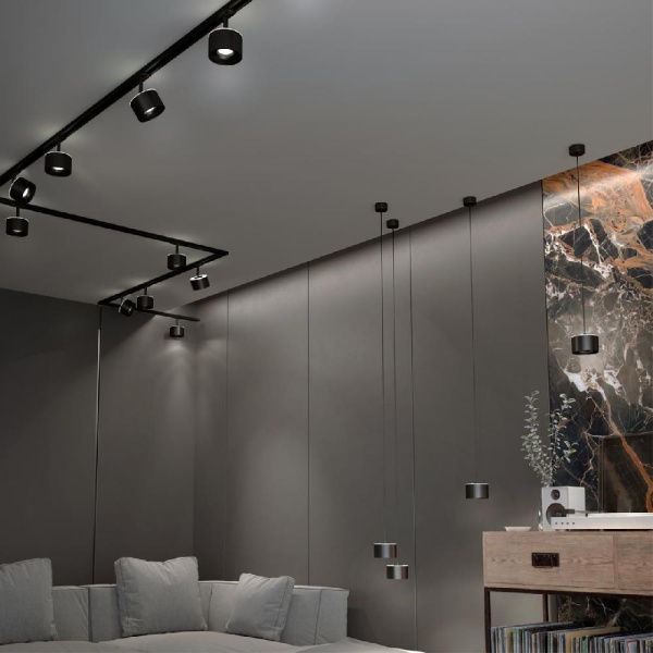 358974 PORT NT22 108 черный Светильник трековый однофазный трехжильный с переключ. цв. температуры IP20 LED 3000К\4000К\6000К 12W вниз + 3W вверх 110-