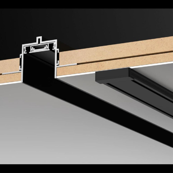 135200 SHINO NT23 044 белый Низковольтный шинопровод для встраиваемого монтажа в ГКЛ 2м IP20 48V SMAL