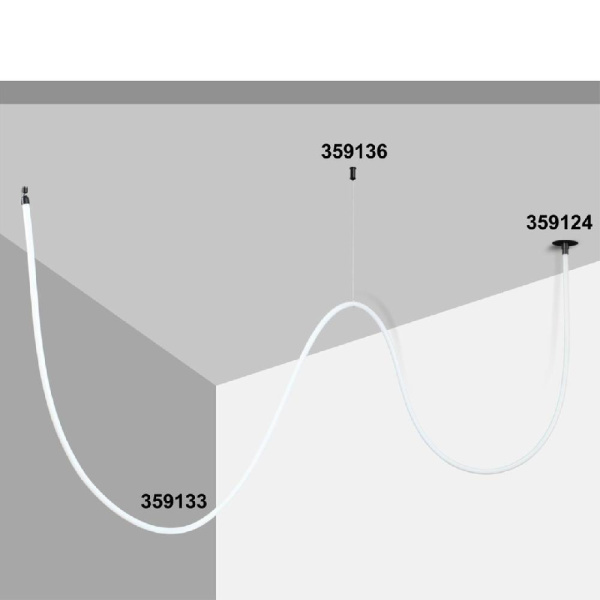 359124 KONST NT23 264 черный База для встраиваемого монтажа светильников 359128-359133 IP20 15-40W 170-265V RAMO