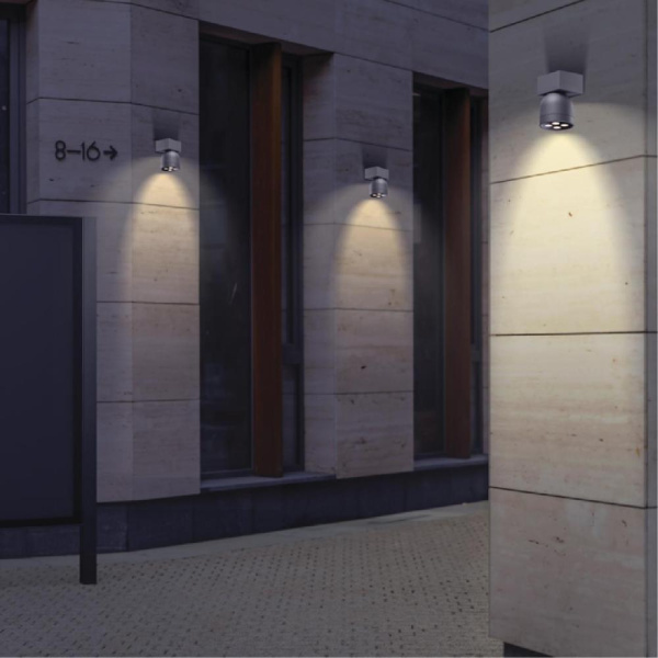 358113 STREET NT19 366 темно-серый  Ландшафтный настен.светильник IP65 LED 3000К 10W GALEATI