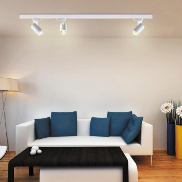 370648 PORT NT19 150 белый Светильник трёхфазный трековый IP20 GU10 50W 220V GUSTO