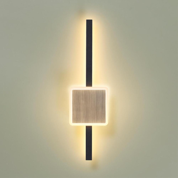 4257/12WL HIGHTECH ODL21 315 черн/бронза/металл Настен.светильник IP20 LED 12W 764Лм 3000K STILO