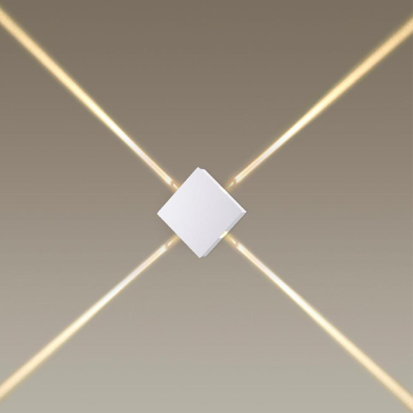 4258/8WL HIGHTECH ODL21 383 белый/металл Настенный светильник IP20 LED 8W 444Лм 3000K VISTA