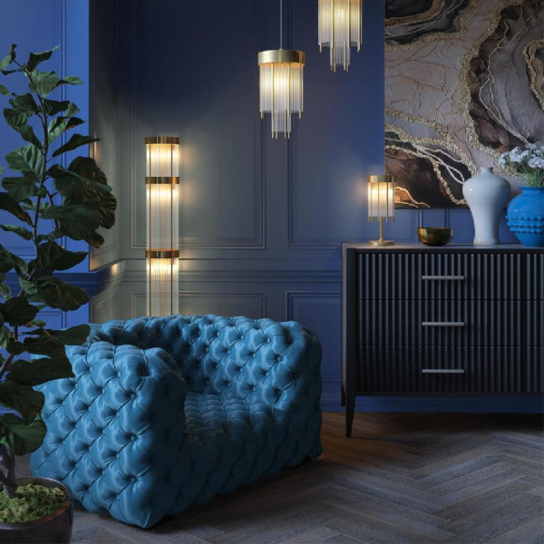 4788/1 HALL ODL21 663 золото/металл/стекло Подвес E14 1*40W YORK