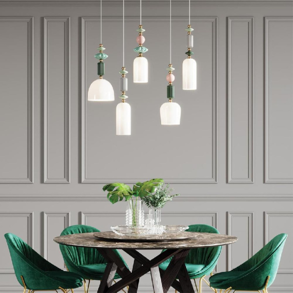 4861/1C CLASSIC ODL_EX21 201 золото/разноцветн./керамика/стекло Подвес E14 1*40W CANDY