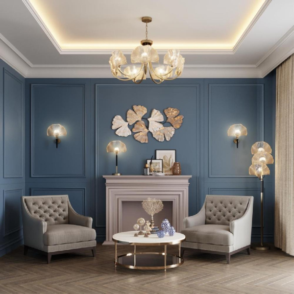 4870/3F HALL ODL_EX22 97 золотой/чёрный/стекло Торшер E14 3*40W VENTAGLIO