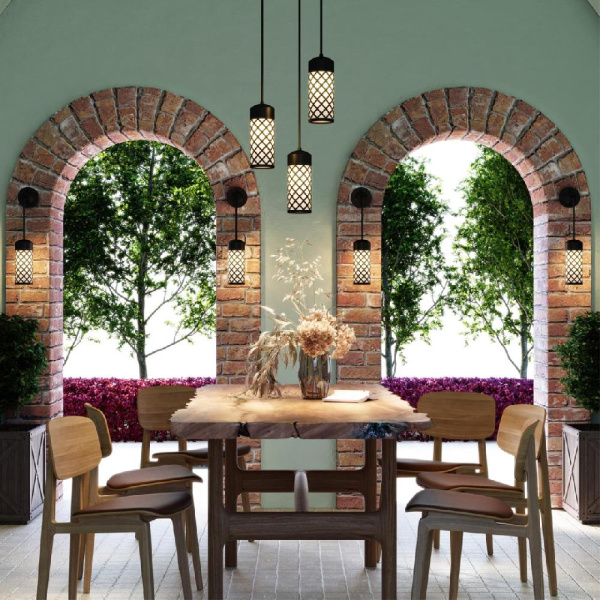 4834/1W NATURE ODL21 742 черный/стекло Ландшафтный настенный светильник E27 1*60W IP44 DUNES