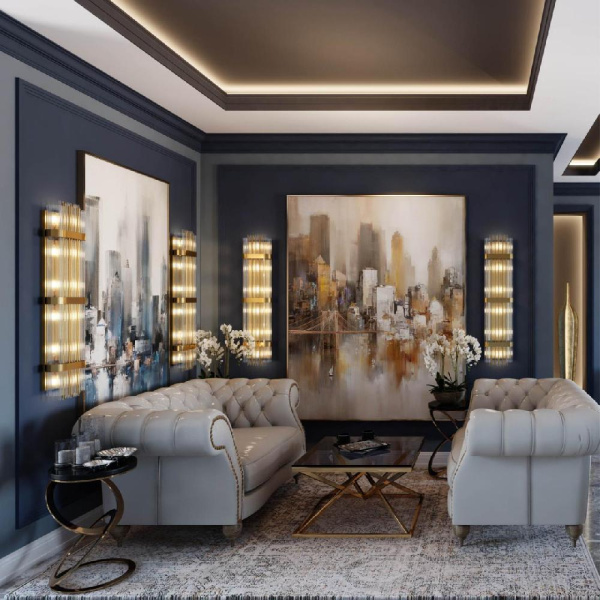 4853/4W HALL ODL_EX21 185 золото/стекло Настенный светильник E14 4*40W высота 810см EMPIRE