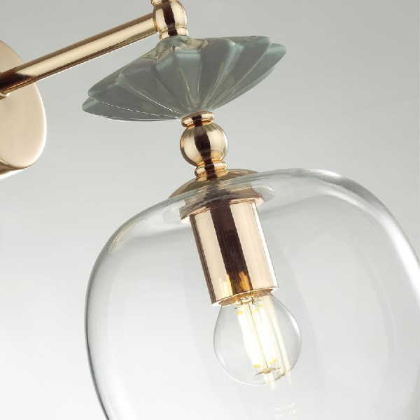 4855/1WB CLASSIC ODL_EX21 195 золото/разноцветн./керамика/стекло Бра E14 1*40W BIZET