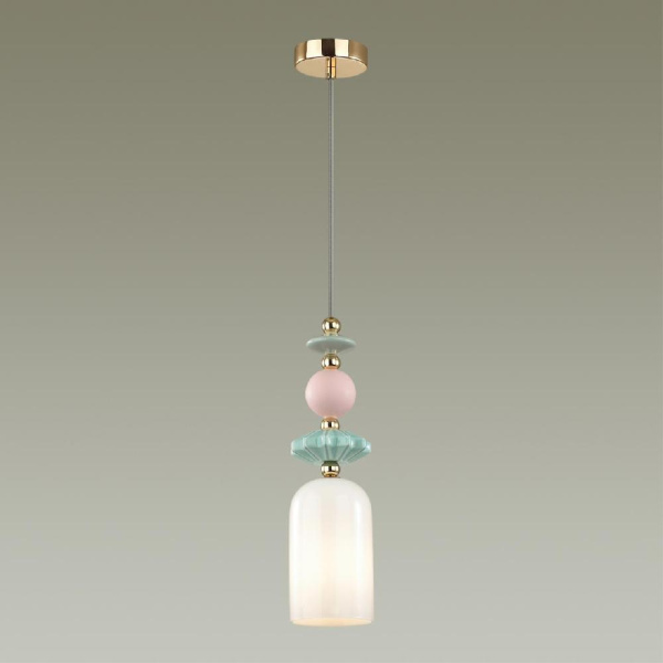 4861/1B CLASSIC ODL_EX21 201 золото/разноцветн./керамика/стекло Подвес E14 1*40W CANDY