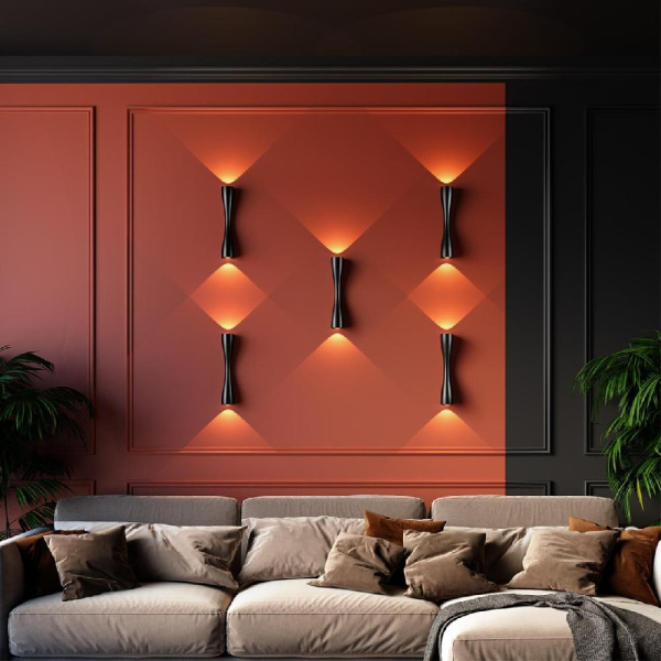 4291/10WL HIGHTECH ODL22 373 черный/металл Настенный светильник IP20 LED 10W 453Лм 3000K ANIKA