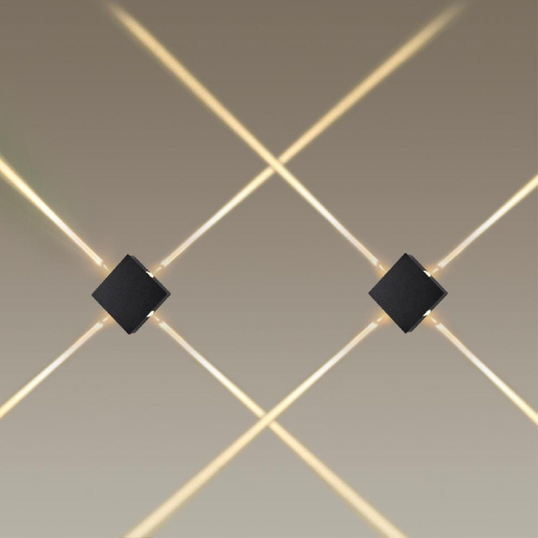 4259/8WL HIGHTECH ODL21 383 черный/металл Настенный светильник IP20 LED 8W 299Лм 3000K VISTA