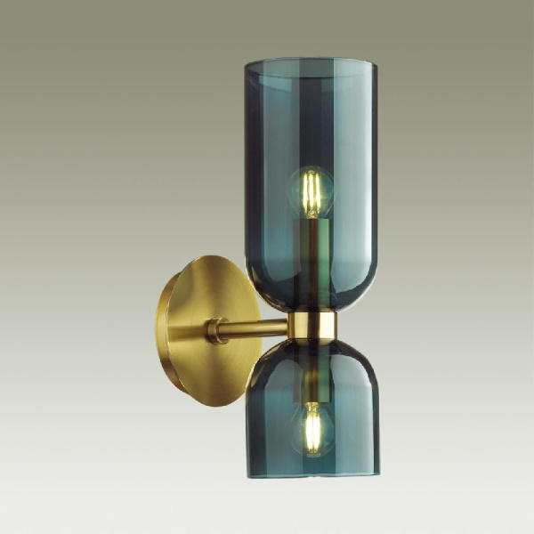 4803/2W MIDCENT ODL21 485 бронзовый/синий Бра с выкл. E14 2*60W ORINOCO