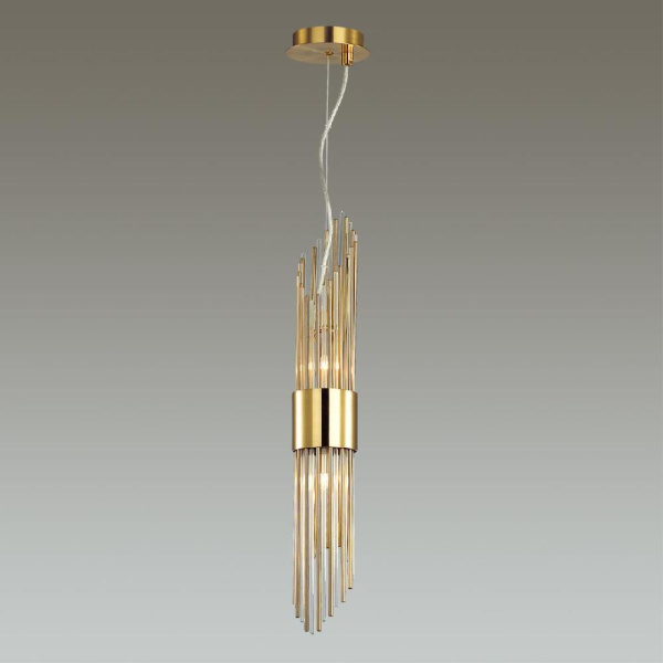 4847/2 HALL ODL21 670 золото/металл/стекло Подвес G9 2*40W FLAMBI