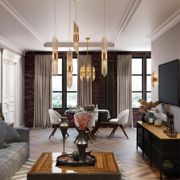 4847/2 HALL ODL21 670 золото/металл/стекло Подвес G9 2*40W FLAMBI