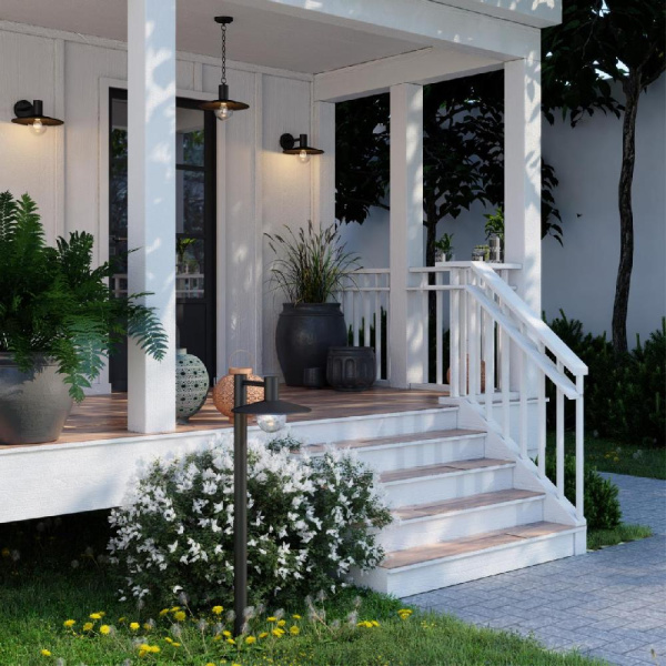 4833/1W NATURE ODL21 741 черный/стекло Ландшафтный настенный светильник E27 1*40W IP44 FURCADIA