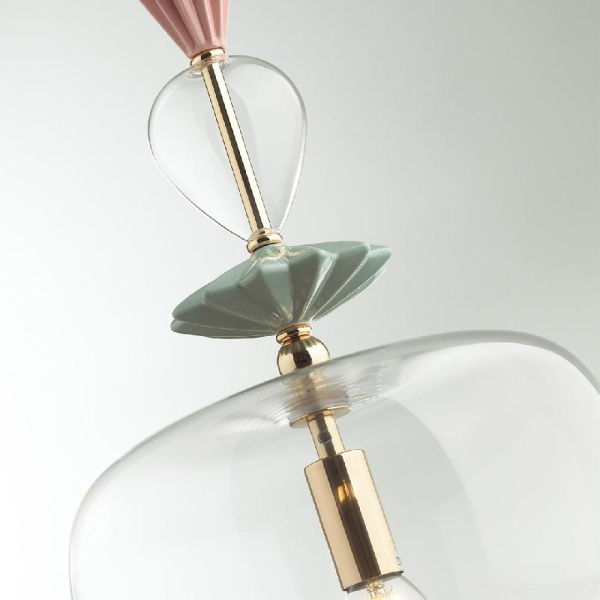 4855/1A CLASSIC ODL_EX21 195 золото/разноцветн./керамика/стекло Подвес E14 1*40W BIZET