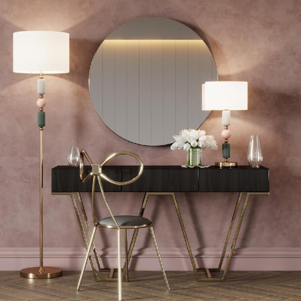 4861/1T CLASSIC ODL_EX21 202 золото/разноцветн./керамика/абажур Настольная лампа E27 1*60W CANDY