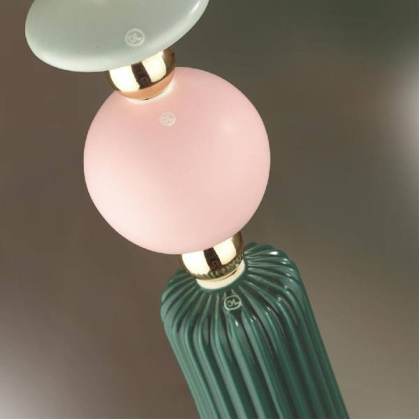 4861/1 CLASSIC ODL_EX21 201 золото/разноцветн./керамика/стекло Подвес E14 1*40W CANDY