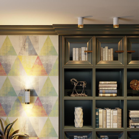 4286/1C HIGHTECH ODL22 403 белый/золотистый/металл Потолочный светильник IP20 LED GU10 max 10W AD ASTRUM