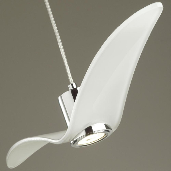 4903/1A PENDANT ODL22 333 белый/хром/стекло Подвес GU10 1*5W BIRDS