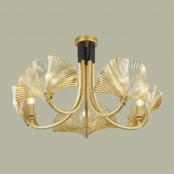 4870/5 HALL ODL_EX22 187 золотой/чёрный/стекло Люстра E14 5*40W VENTAGLIO