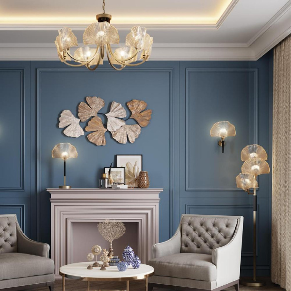 4870/1T HALL ODL_EX22 187 золотой/чёрный/стекло Настольная лампа E14 1*40W VENTAGLIO