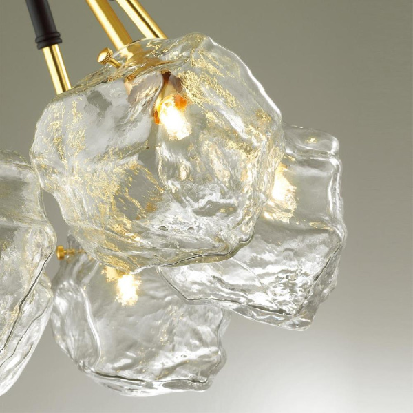 4789/1 LOFT ODL21 671 черный/золотой/прозрачный Подвес G9 1*40W STONO