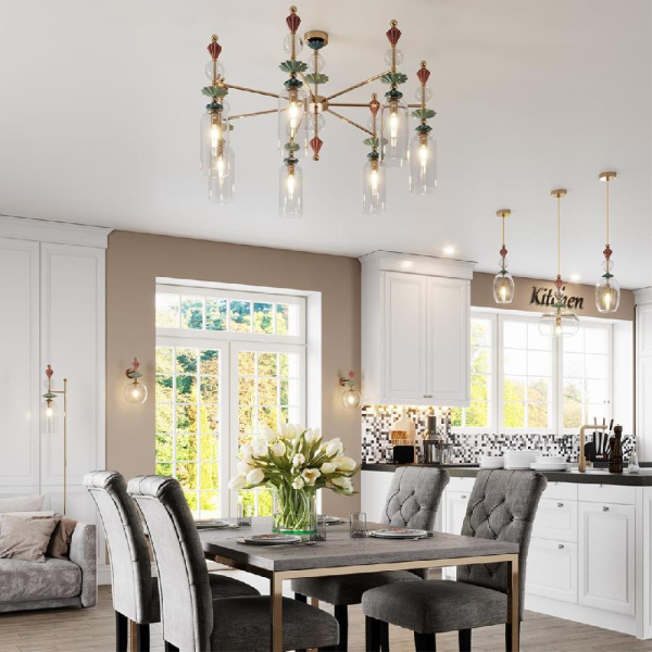 4855/1WA CLASSIC ODL_EX21 193 золото/разноцветн./керамика/стекло Бра E14 1*40W BIZET