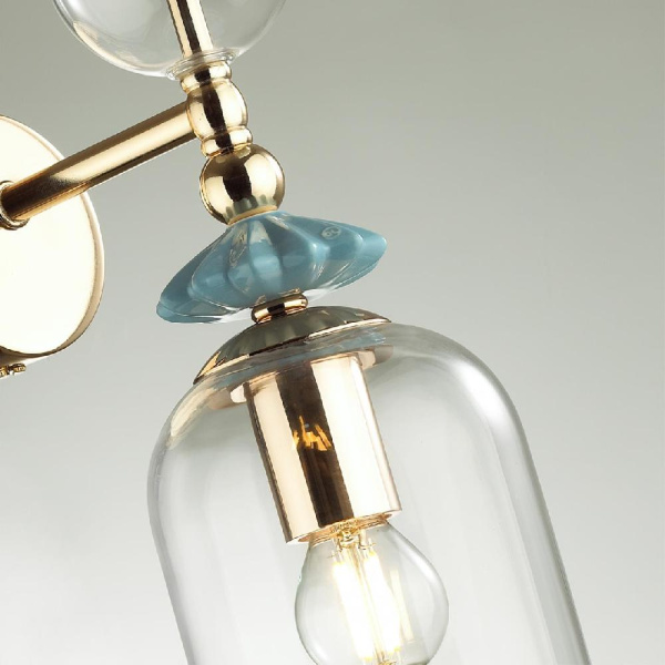 4855/1WA CLASSIC ODL_EX21 193 золото/разноцветн./керамика/стекло Бра E14 1*40W BIZET