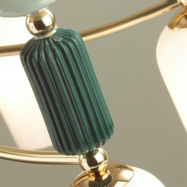 4861/5C CLASSIC ODL_EX21 199 золото/разноцветн./керамика/стекло Люстра потолочная E14 5*40W CANDY