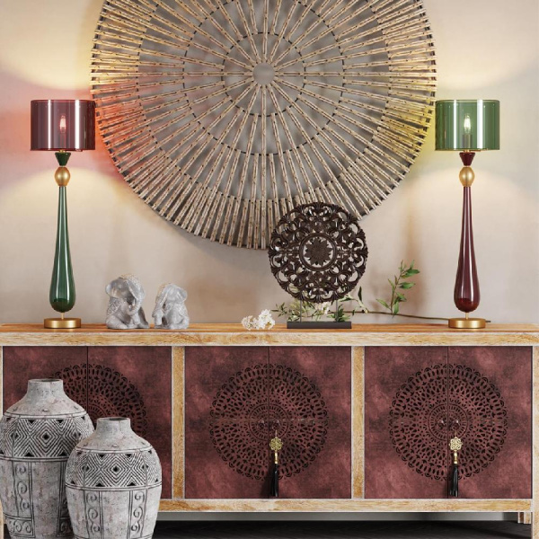 4889/1S STANDING ODL_EX22 189 зеленый/стекло Абажур для высокой лампы TOWER