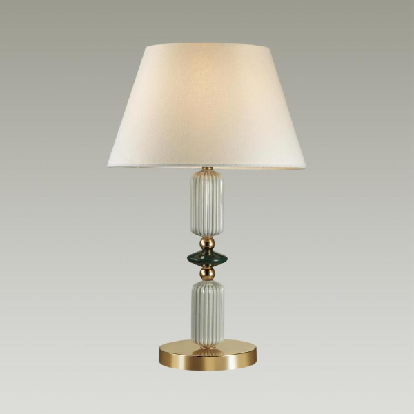 4861/1TC CLASSIC ODL_EX22 203 золотой/раноцветн.керамика/абажур Настольная лампа E27 1*60W 4861/1TC CANDY