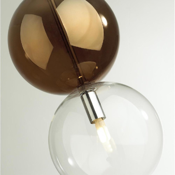 4980/1B PENDANT ODL22 469 хром/коричневый/стекло Подвес G9 1*40W TWIXY