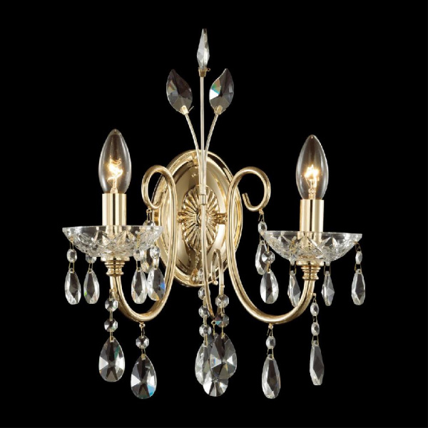 4977/2W HALL ODL23 649 золотой/хрусталь Бра E14 2*40W VERSIA
