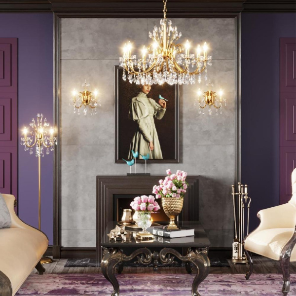 4977/6 HALL ODL23 649 золотой/хрусталь Люстра E14 6*40W VERSIA