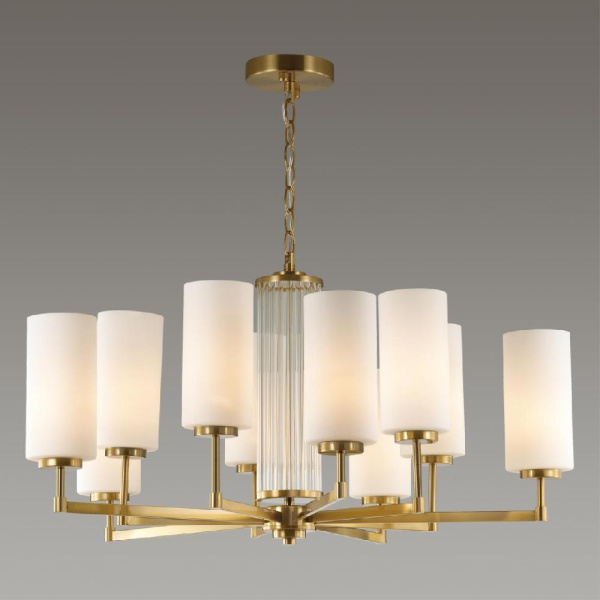 4990/10 HALL ODL23 657 матов. золотой/белый/стекло Люстра E27 10*40W KASALI