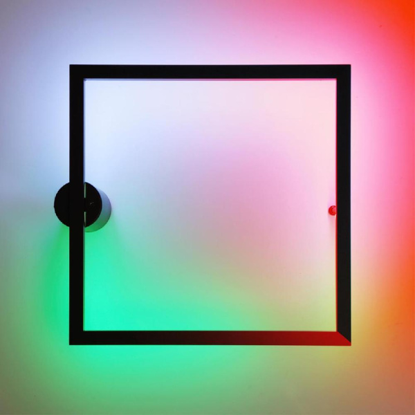 4385/18WL HIGHTECH ODL23 309 черный/металл Настенный светильник IP20 RGB динамическая подсветка ПДУ в комплекте LED 18W 3000K OMEN