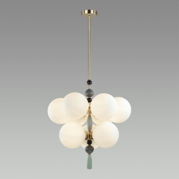 5405/9 MODERN ODL_EX23 177 золотой/серый/зеленый/белый матовый металл/керамика/стекло Люстра E14 9*40W PALLE