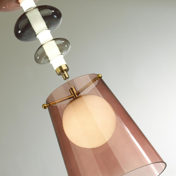 5411/18LA L-VISION ODL_EX23 45 бронзовый/цвет бордовый/серый/белый Подвес LED 18W 4000K AMORE