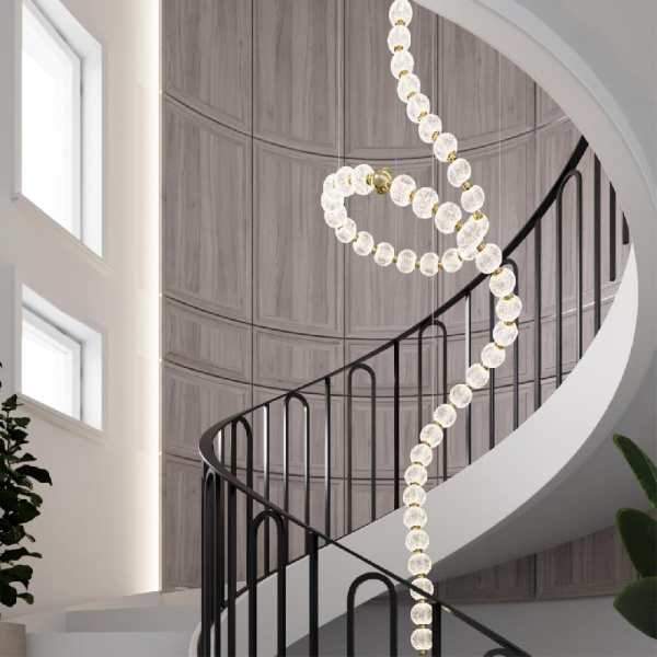 5008/132L L-VISION ODL23 595 золотой/прозрачный/металл/акрил Люстра LED 132W 4000K 6600Лм CRYSTAL