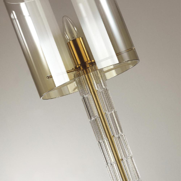 4886/1F HALL ODL_EX23 183 бронзовый/янтарн./металл/стекло Торшер E27 1*40W NICOLE