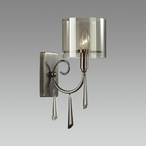 4890/1W HALL ODL_EX23 91 черный хром/дымчатый/ металл/стекло Бра E14 1*40W NICOLE