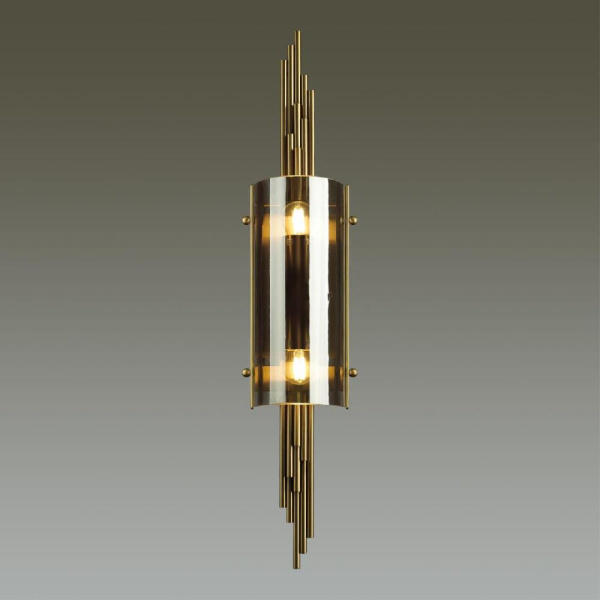 4895/2W MODERN ODL_EX23 85 бронзовый/дымчатый/металл/стекло Бра E27 2*40W MARGARET