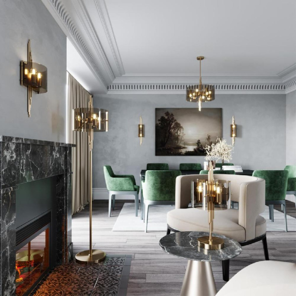 4895/6 MODERN ODL_EX23 85 бронзовый/дымчатый/металл/стекло Люстра E27 6*40W MARGARET