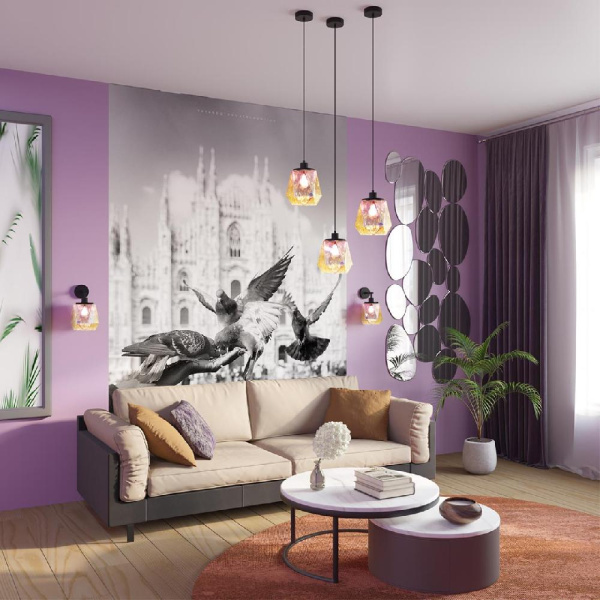 4997/1W MODERN ODL23 303 черный/разноцветный/металл/стекло Бра E27 1*40W CAPRA