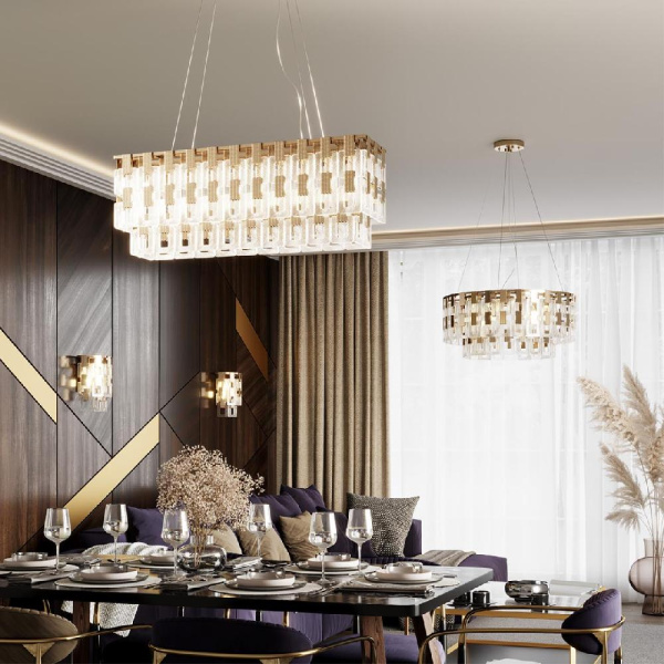 4989/9 HALL ODL22 553 золотой/стекло Люстра E14 8*40W BUCKLE