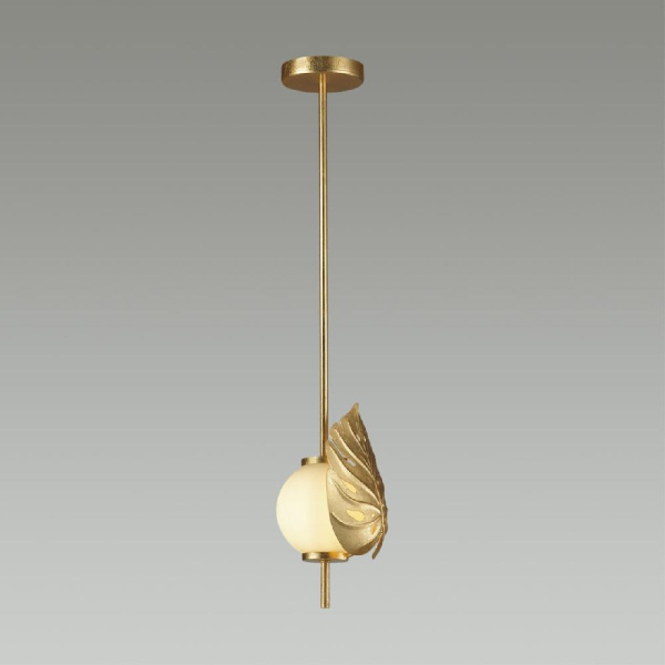 4864/1A MODERN ODL_EX22 81 золотистый/белый/стекло Подвес E14 1*40W JUNGLE