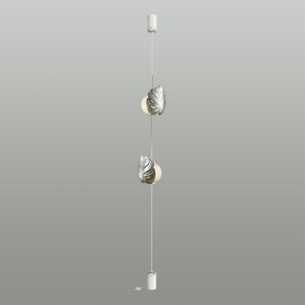 4865/2FC MODERN ODL_EX22 81 серебристый/белый/стекло Натяжной торшер с выкл. E14 2*40W JUNGLE