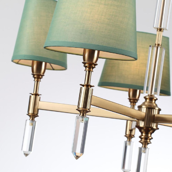 4887/5 MODERN ODL_EX22 205 бронзовый/зеленый/абажур ткань Люстра E14 5*40W LONDON